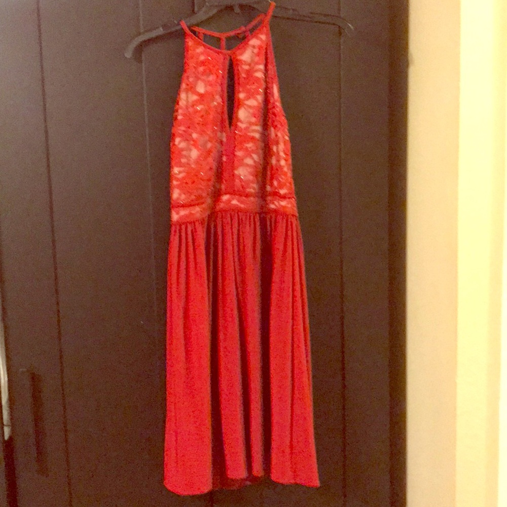 Red sparkly dress